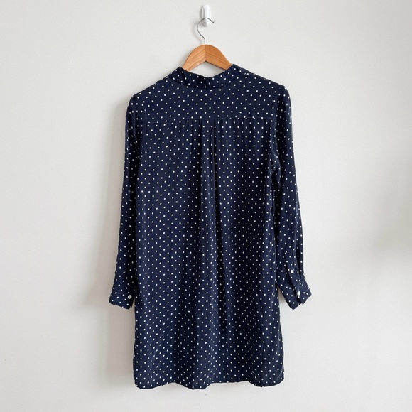 EVERLANE • The Polka-Dot Shirtdress in Navy - Picture 5 of 11
